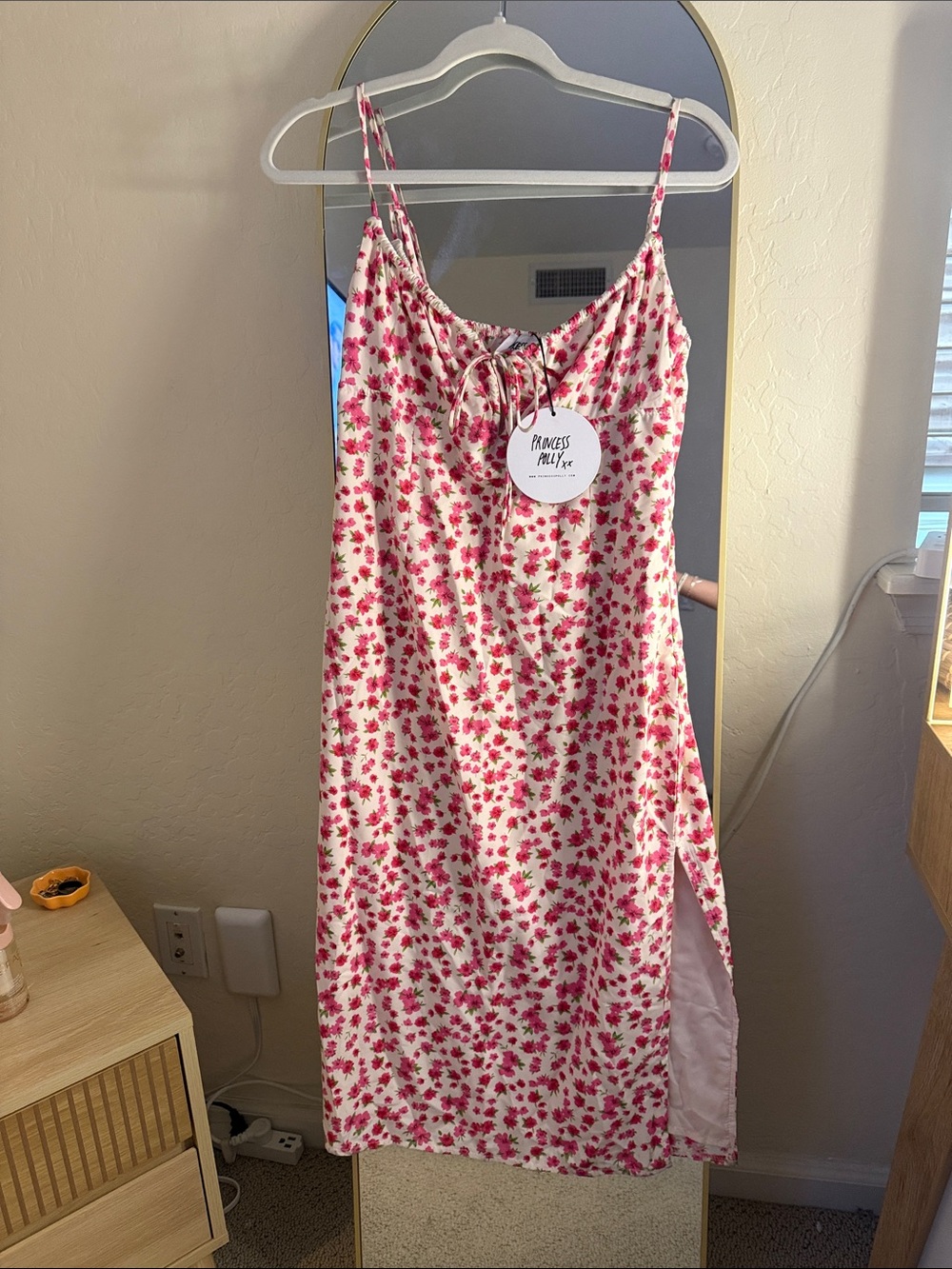 Princess Polly Pink Floral Midi Dress